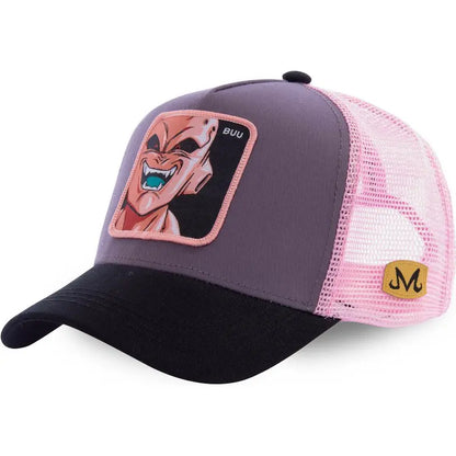 Cappellino Dragon Ball Son Goku da viaggio estivo con visiera, da uomo, ricamato, stile hip-hop, visiera parasole, cappellino trucker regolabile in rete