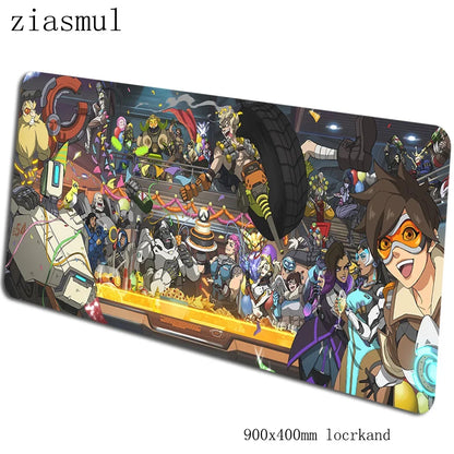 Tapete de rato Overwatch 90x40cm, tapete de rato gaming aesthetic, tapete de rato gamer personalizado elegante para teclado e PC