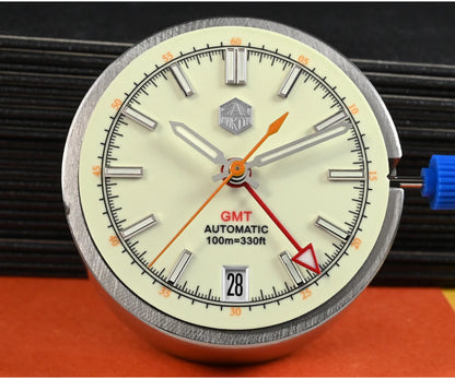 Orologio da uomo automatico San Martin 39.5mm Limited Edition con quadrante Full Lume, NH34 GMT, data a ore 6, 10Bar, Kol Saati di lusso SN0116W