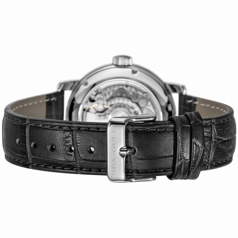 NEW Men's Automatic Mechanical Wristwatch Seagull ST25 Movement Fashion Man Hollow Flywhee Casual Business Watch 819.624