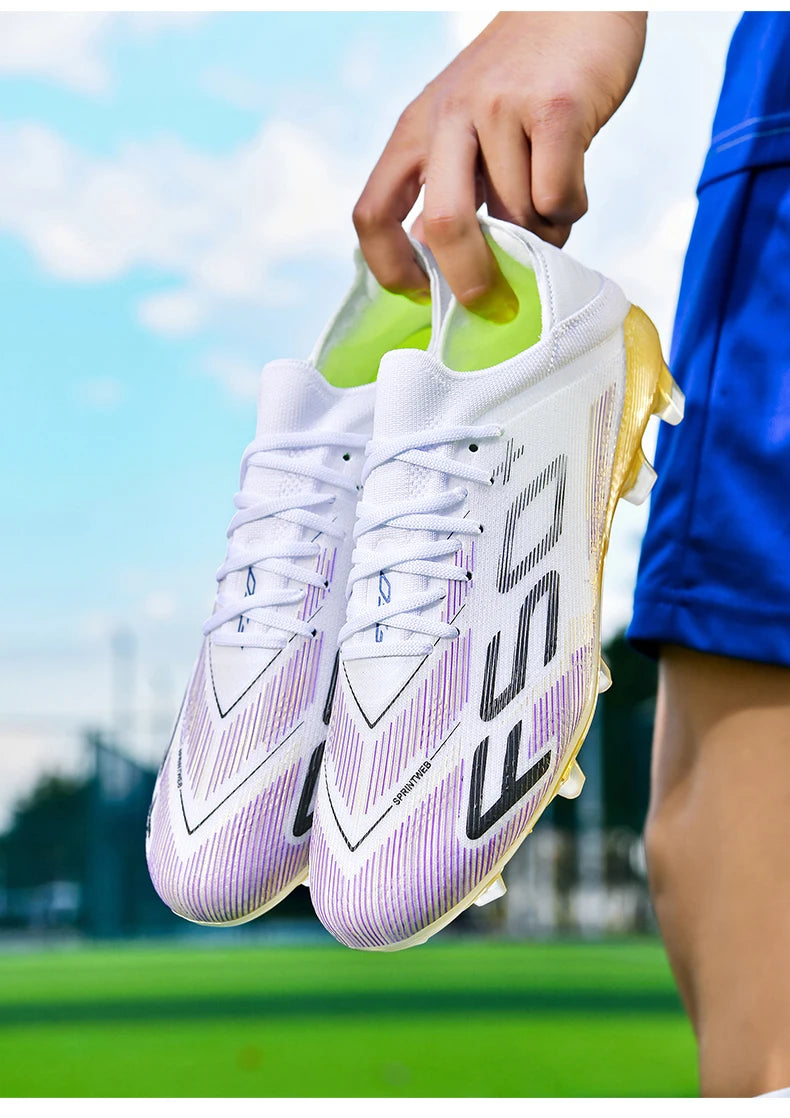 New Men Sneakers Match Grass Cleats High-quality Soccer Shoes Futsal Football Boots Non-Slip Indoor Hot-selling High-top Outdoor