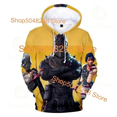 Sweatshirt com Capuz para Homem, Mulher e Criança The Nite Victory — Roupa Infantil Battle Royale, Sweatshirt para Rapazes e Raparigas, Tops Hero para Adolescentes