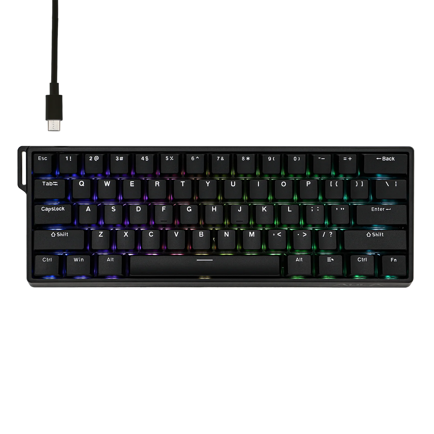 Teclado mecânico com fios AULA WIN60 HE/WIN60 HE MAX 60%, estrutura Tray-Mount, Hot-Swap e interruptores magnéticos de efeito Hall