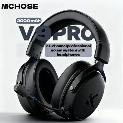 MCHOSE V9 Pro Gaming Wireless Headset 7.1 Surround Sound Headphones Noise Canceling Mic Low Latency Lightweight for PS5 PC SWITCH
