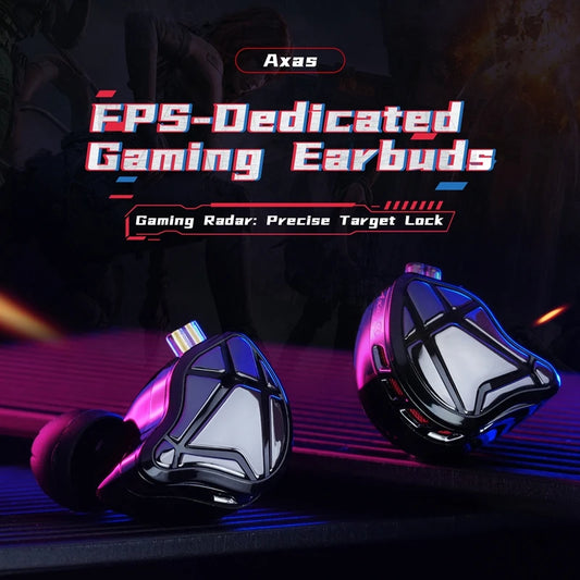 KZ Axas Earphones FPS Dedicated Gaming Earbuds In Ear Monitor IEM HiFi Bass Wired Headphones PK Castor ZSN PRO 2 ZS10 PRO X