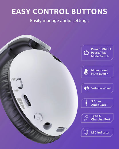 Acinaci BL500 kabelloses Gaming-Headset 2.4G Bluetooth 5.3 & kabelgebunden – Noise-Cancelling-Mikrofon, 30H Akku, 50mm-Treiber für PC, PS5, PS4