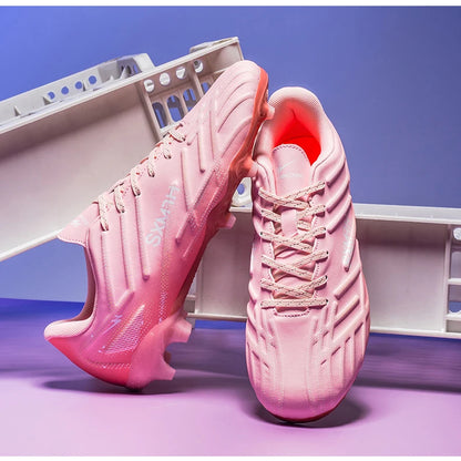 Double Star Adult Youth AG Soccer Cleats Non-Slip Durable Artificial and Natural Grass Football Shoes for Training and Matches Men Women