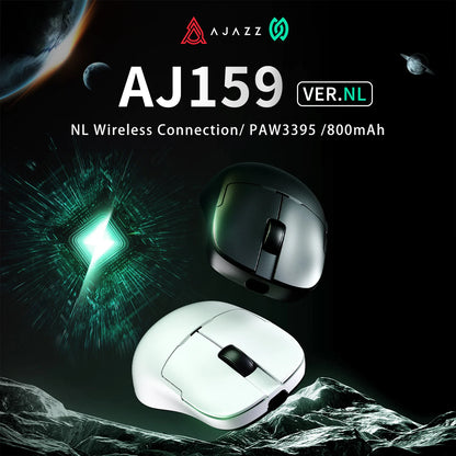 AJAZZ AJ159 NL trådlös mus 800mAh kompatibel med spel och kontor PAW3395 1K Nearlink BT trådlös mus laptop-present AJAZZ AJ1
