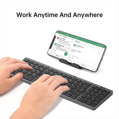 Foldable Wireless Bluetooth Keyboard Rechargeable Folding Keyboard For iPad Mobile Tablet Notebook Office Mini Wireless Keyboard