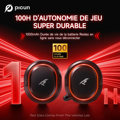 Cuffie da gaming wireless Picun G2 Bluetooth 5.3 – audio surround 7.1, microfono ENC, batteria 100H, cuffie a bassa latenza per PC, PS5, PS4, Switch e dispositivi mobili