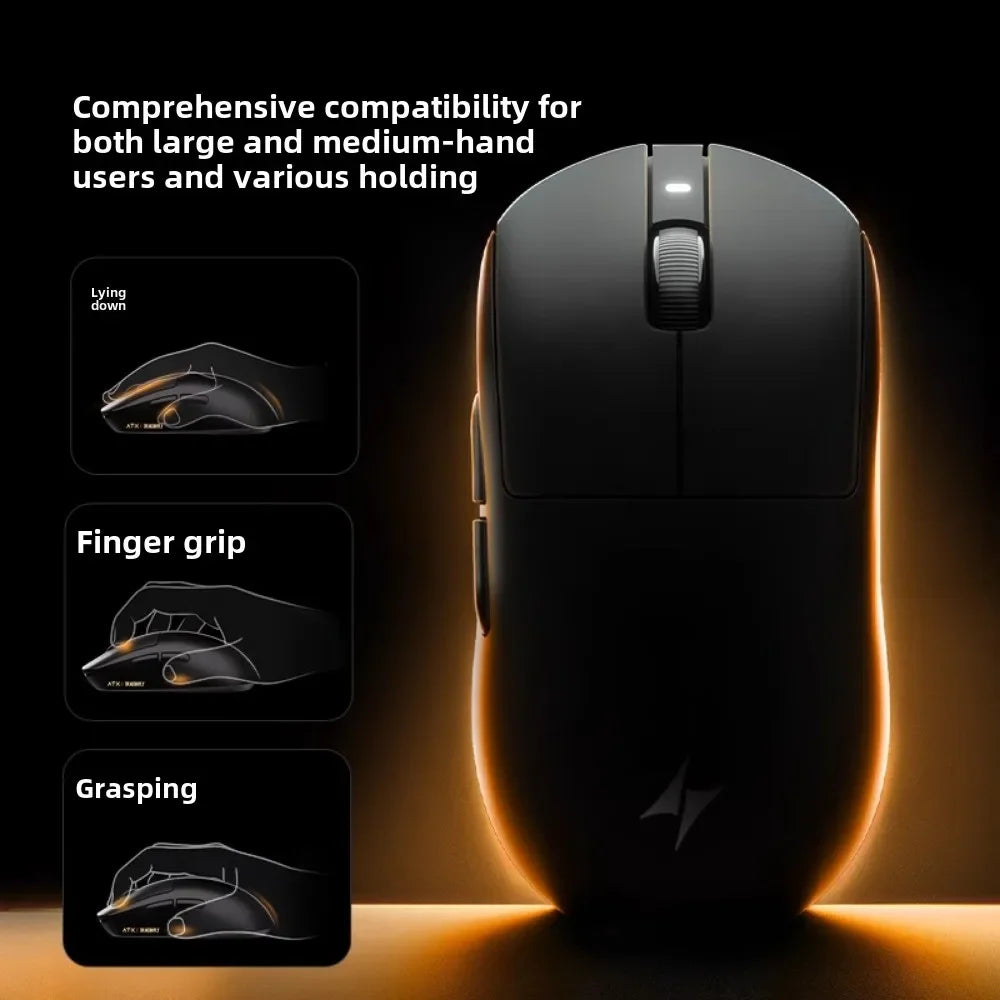 Rato Gaming Bluetooth Sem Fios ATK Dragonfly A9, Design Ergonómico, Resposta Rápida, PAW3950 Ultra, 800mAh, Leve, 8KHz, eSports