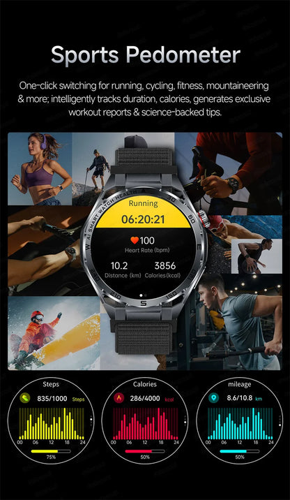 Smart Watch Men High-end Health Blood Pressure Blood Oxygen Lipids Uric Acid Sapphire Smart Watches Ai GPT Custom Dial ECG 2026