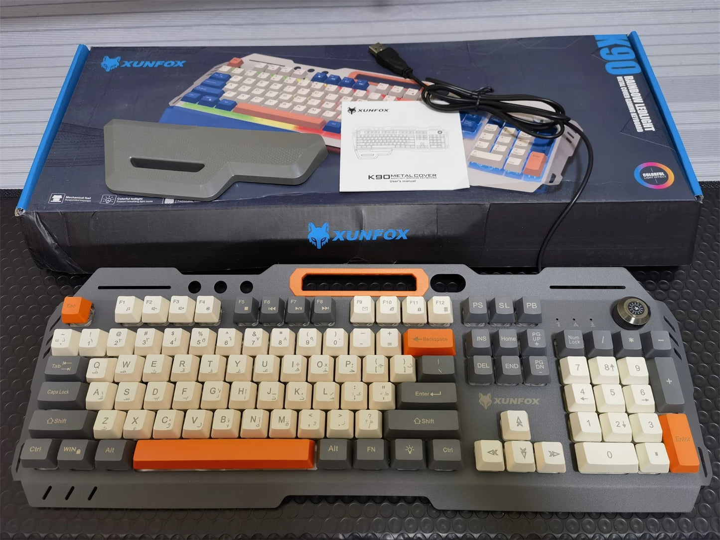 Russian Gaming Keyboard With Russian Layout Spanish Arabic Korean Keyboard Mouse Gamer 104 Keys 100% Layout Wired RGB Light K90
