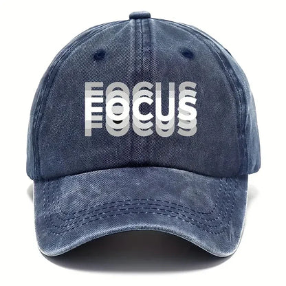 FOCUS Print Cap -pesetty puuvilla, säädettävä klassisen tyylin baseball-lippis, urheilullinen duckbill-lippis miehille ja naisille