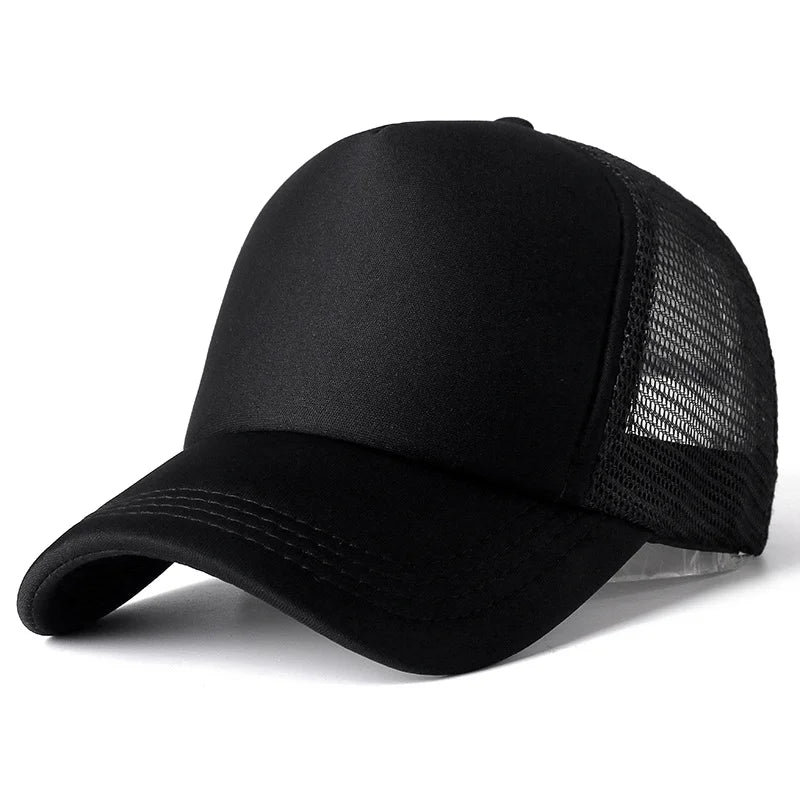 Unisex Cap Casual Plain Mesh Baseball Cap Adjustable Snapback Hats for Women Men Hip Hop Trucker Cap Streetwear Dad Hat