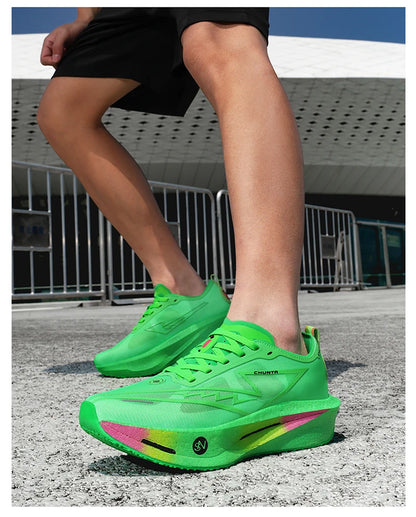 Running Shoes Carbon Board Speciality Marathon Men Sports Breathable Lightweight Women's Comfortable Nonskid Chunta Sneakers