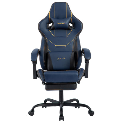 WOTSTA Gaming Chair Ergonomic Gaming Chair Office Chair with Footrest Racing Computer Chair Height Adjustable Padded Computer Chair