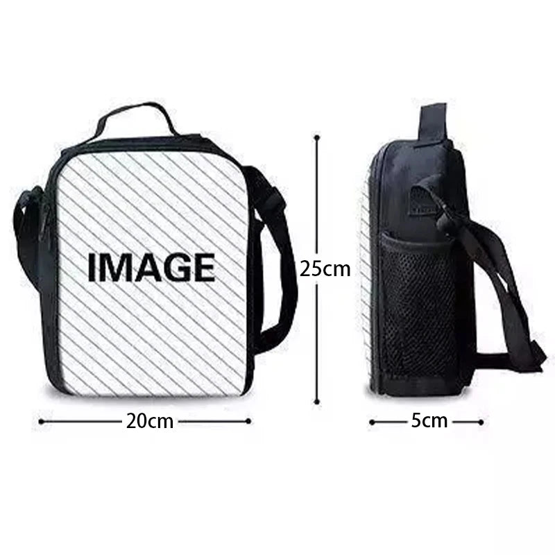Saco térmico infantil F-FortniteS de grande capacidade para menino e menina, lancheira térmica reutilizável para estudante, piquenique e atividades ao ar livre