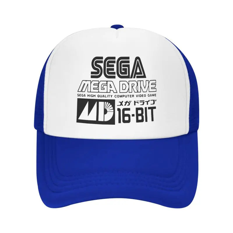 Sega Mega Drive -verkkolippalakki, unisex, hip-hop-snapback, kesäinen hengittävä aurinkolippis, trucker-malli, säädettävä hattu