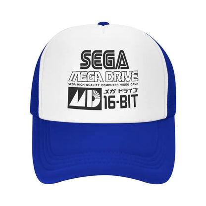 Sega Mega Drive -verkkolippalakki, unisex, hip-hop-snapback, kesäinen hengittävä aurinkolippis, trucker-malli, säädettävä hattu