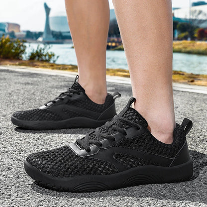 Herren-Barfuß-Loafer mit breitem Design, rutschfest, Freizeitschuhe/Wanderschuhe, in mehreren Farben erhältlich, atmungsaktives Mesh-Herrenschuhwerk