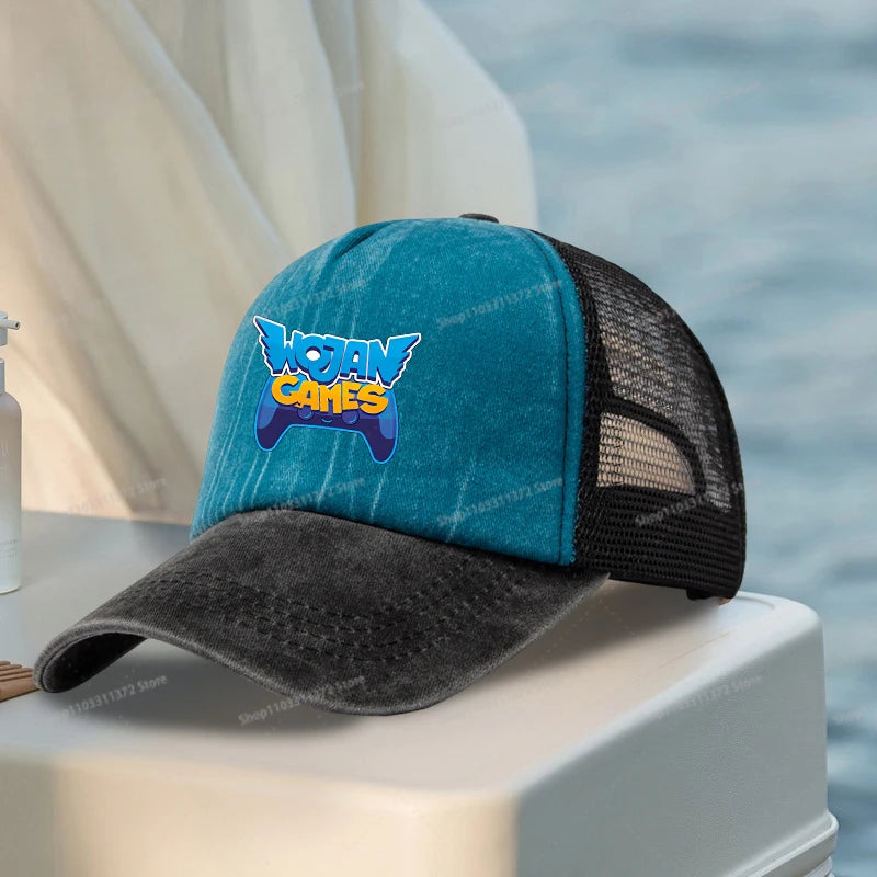 Wojan Teams Mesh Baseball Cap Cute Cartoon Street Dance Hip Hop Duck Tongue Hat Fashion Outdoor Sun Hat Casual Sunbonnet Gifts
