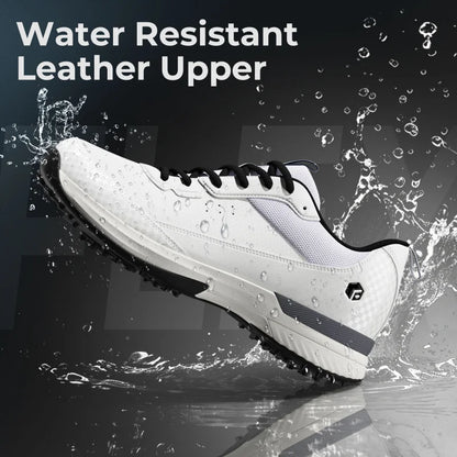 FitVille Wide Design Men's Golf Shoes Professional Outdoor Water Resistant Anti-slip Sport Shoes for Course with Spikes