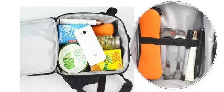 Saco térmico infantil F-FortniteS de grande capacidade para menino e menina, lancheira térmica reutilizável para estudante, piquenique e atividades ao ar livre