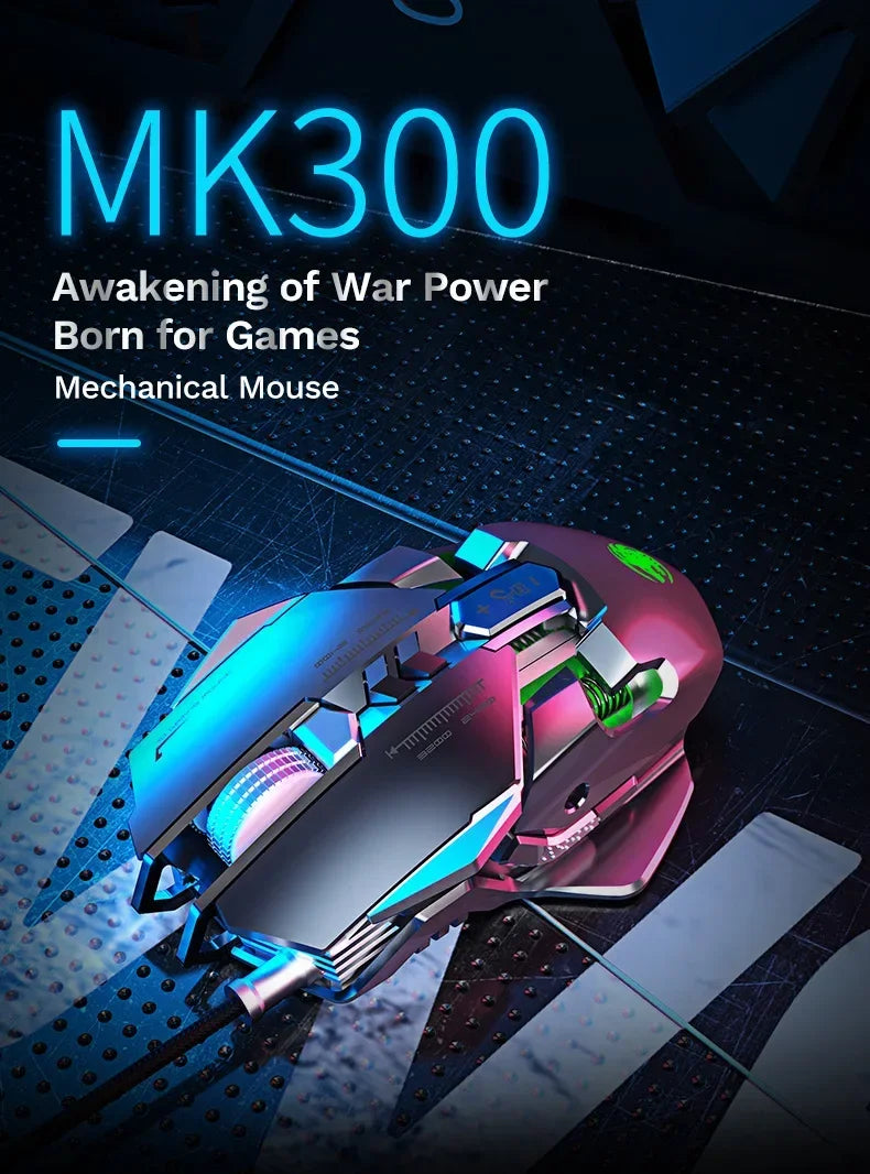 RGB 6400 DPI kabelgebundene mechanische Maus mit magnetischer Befestigung und DIY-Gegengewicht für Esports-Gaming-PC