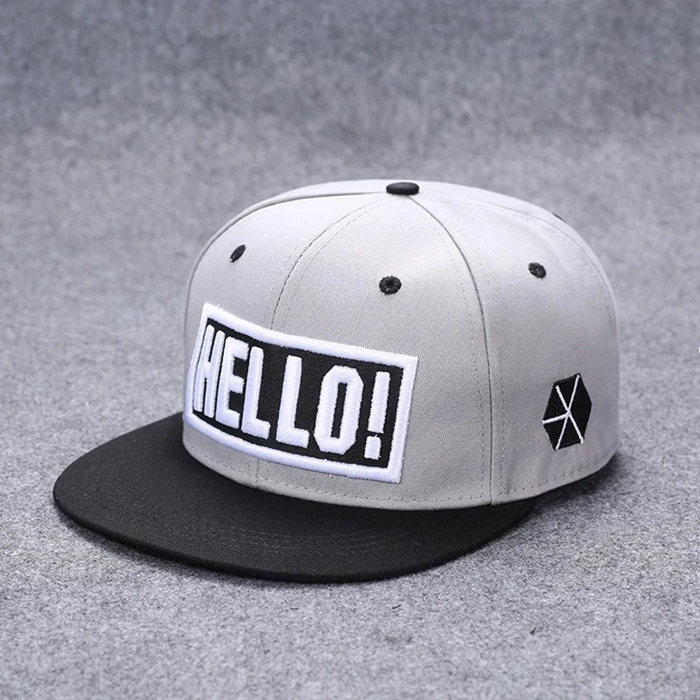 Baseballcap mit flachem Schirm, Buchstabenstickerei für Herren, vielseitig kombinierbar, Damen-Sommer-Hip-Hop-Hut, Outdoor-Sonnenschutz, verstellbare Schirmmütze