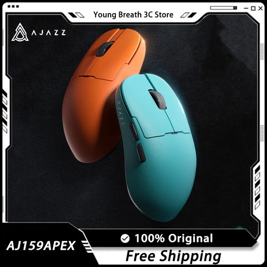 AJAZZ AJ159 APEX Maus Tri-Mode Wireless 8K PAW3950 Sensor Low Latency Gaming-Maus mit Ladestation, anpassbar, leicht, für PC-Gamer