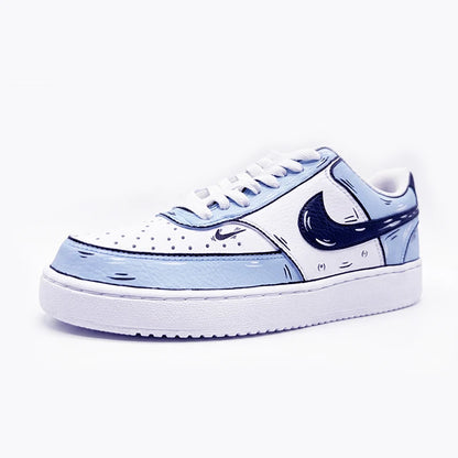 Custom Sneakers Nike Court Vision Messy Line Design Wild Romantic Dream Comic Pattern Couple Matching Shoes Unisex Retro Shoes