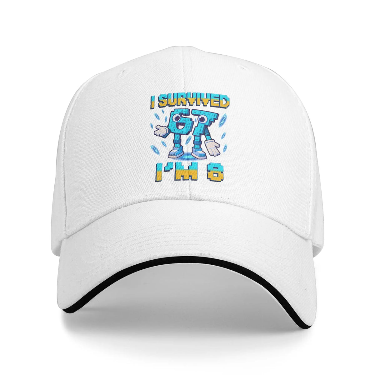 Unisex 8e verjaardag ‘I'm 8 Year Old Six Seven Bruh 6 7’ Brainrot-meme-pet Zonne-baseballpetten Nieuwe baseballpet Zonnehoeden