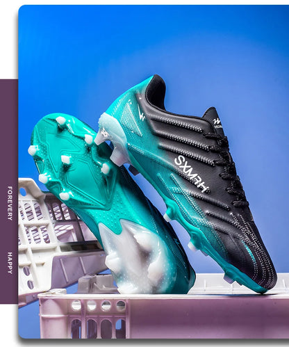 Double Star Adult Youth AG Soccer Cleats Non-Slip Durable Artificial and Natural Grass Football Shoes for Training and Matches Men Women