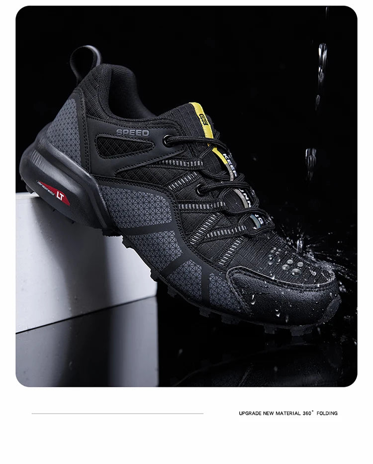 Zapatillas de senderismo para hombre, calzado deportivo todoterreno para exteriores, malla transpirable, antideslizantes y resistentes al desgaste, zapatillas de senderismo y ciclismo outdoor