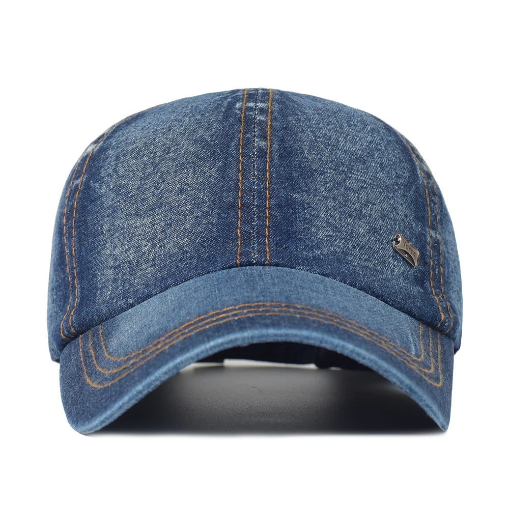 Four Seasons Vintage Washed Cotton Baseball Cap Men Women Denim Dad Hat Adjustable Trucker Style Low Profile