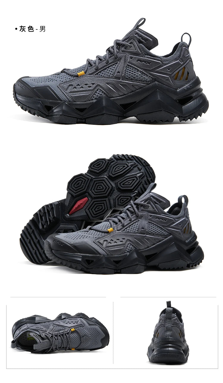 RAX Running Shoes Men&Women Outdoor Sport Shoes Breathable Lightweight Sneakers Air Mesh Upper Anti-slip Natural Rubber Outsole