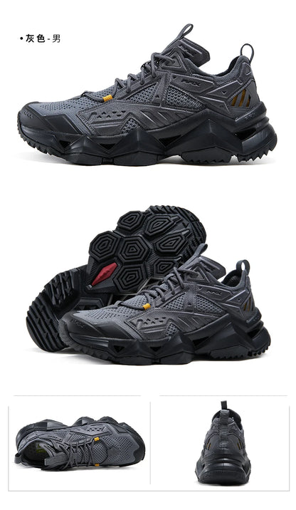 RAX Running Shoes Men&Women Outdoor Sport Shoes Breathable Lightweight Sneakers Air Mesh Upper Anti-slip Natural Rubber Outsole