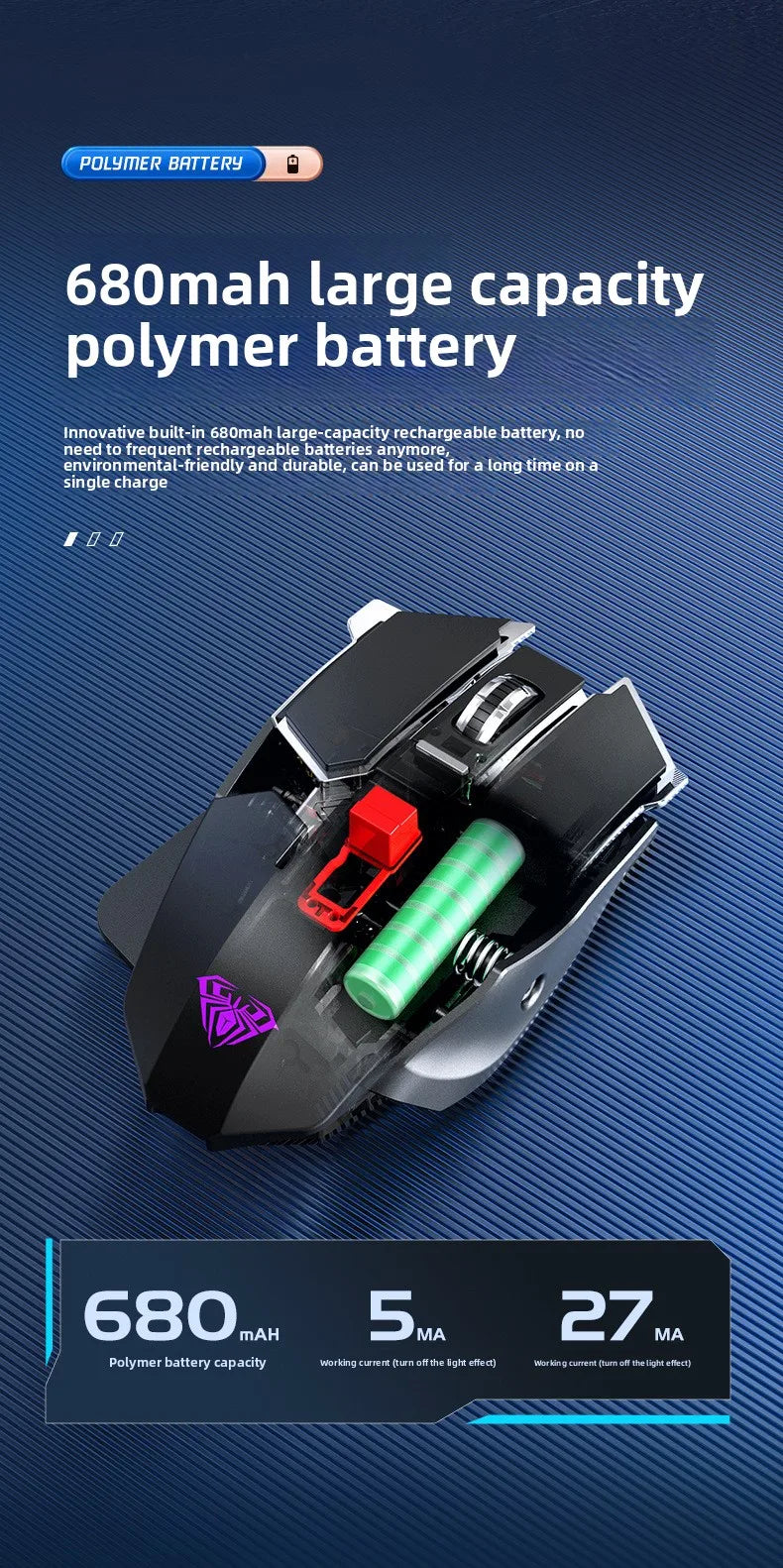 2025 Neue SC300 kabellose 2.4G Gaming-Maus RGB 3200dpi wiederaufladbare leise mechanische E-Sports-Maus für Desktop-Computer und Laptop
