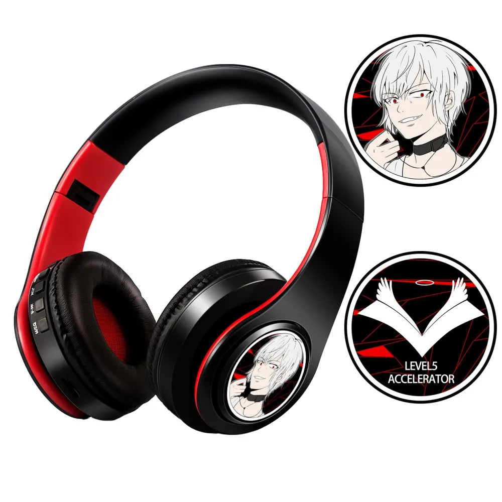 Miku Nakano Sanjiu Bluetooth 5.0 Over-Ear-Anime-Kopfhörer – Kabelloses Stereo-Gaming-Headset mit tiefem Bass, Mikrofon & TF-Kartenunterstützung