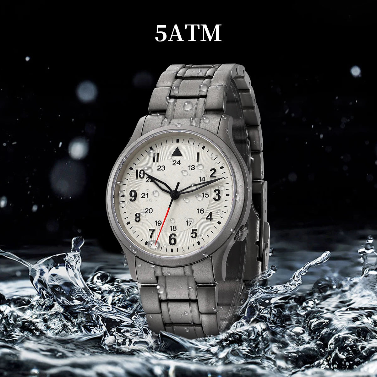 BERNY Full Titanium Watches for Men Quartz Men's Watch Lightweight Sapphire Super Luminous VH31 Sport Field Wristwatches