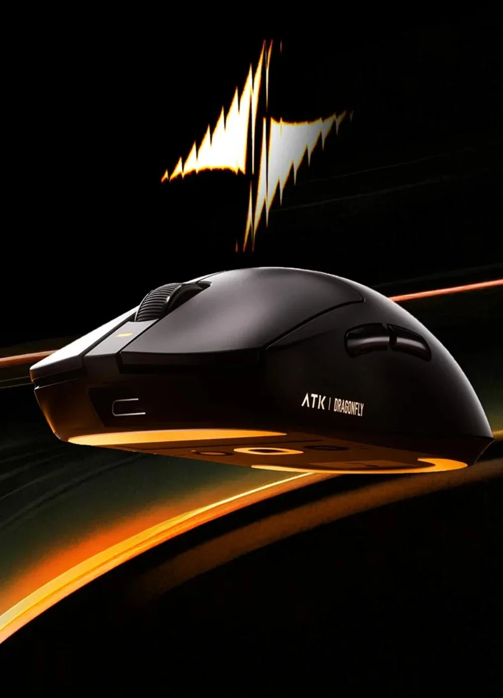 Rato Gaming Bluetooth Sem Fios ATK Dragonfly A9, Design Ergonómico, Resposta Rápida, PAW3950 Ultra, 800mAh, Leve, 8KHz, eSports