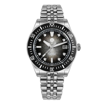 San Martin 40mm Luxus-Taucheruhr für Herren, Miyota 9015, Sunburst-Emaille-Zifferblatt, automatische mechanische Armbanduhr, wasserdicht bis 200m, SN0148