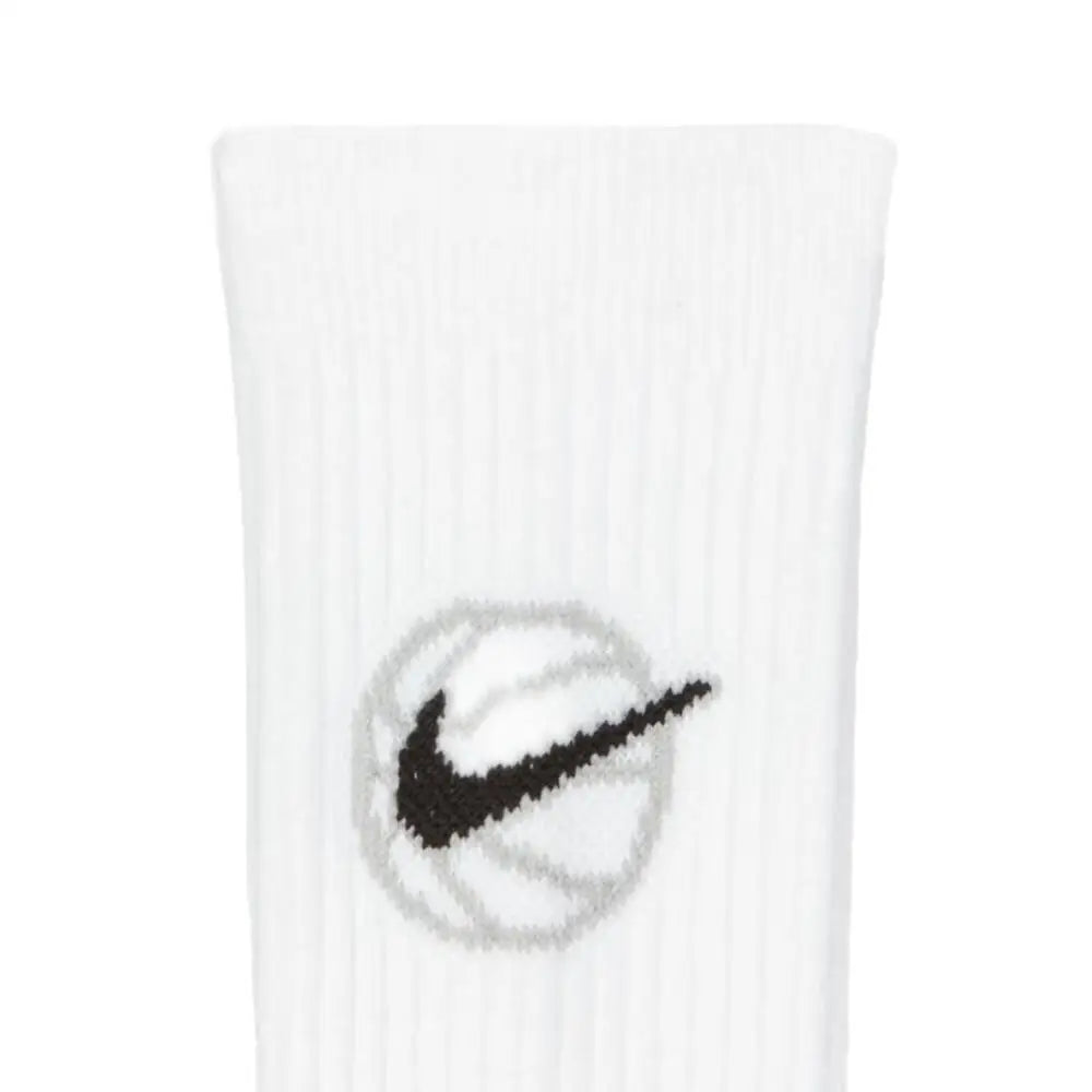 Nike EVERYDAY CREW: Stijlvolle, comfortabele, antislip en duurzame unisex zachte basketbalsokken (3-pack) DA2123-100