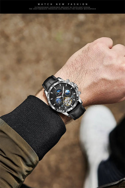 GLENAW Design Herrenuhr Top-Marke Luxusmode Business Automatikuhr für Herren Wasserdichte mechanische Uhr Montre Homme