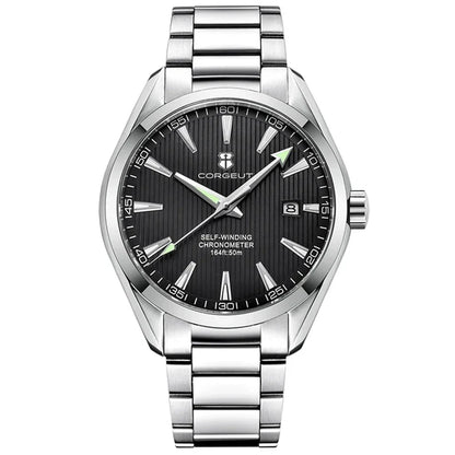 Relógio masculino Corgeut 41mm Luxury NH35 Movt Man Sport Clock automático, relógio de pulso mecânico, safira, bracelete em aço, para homem