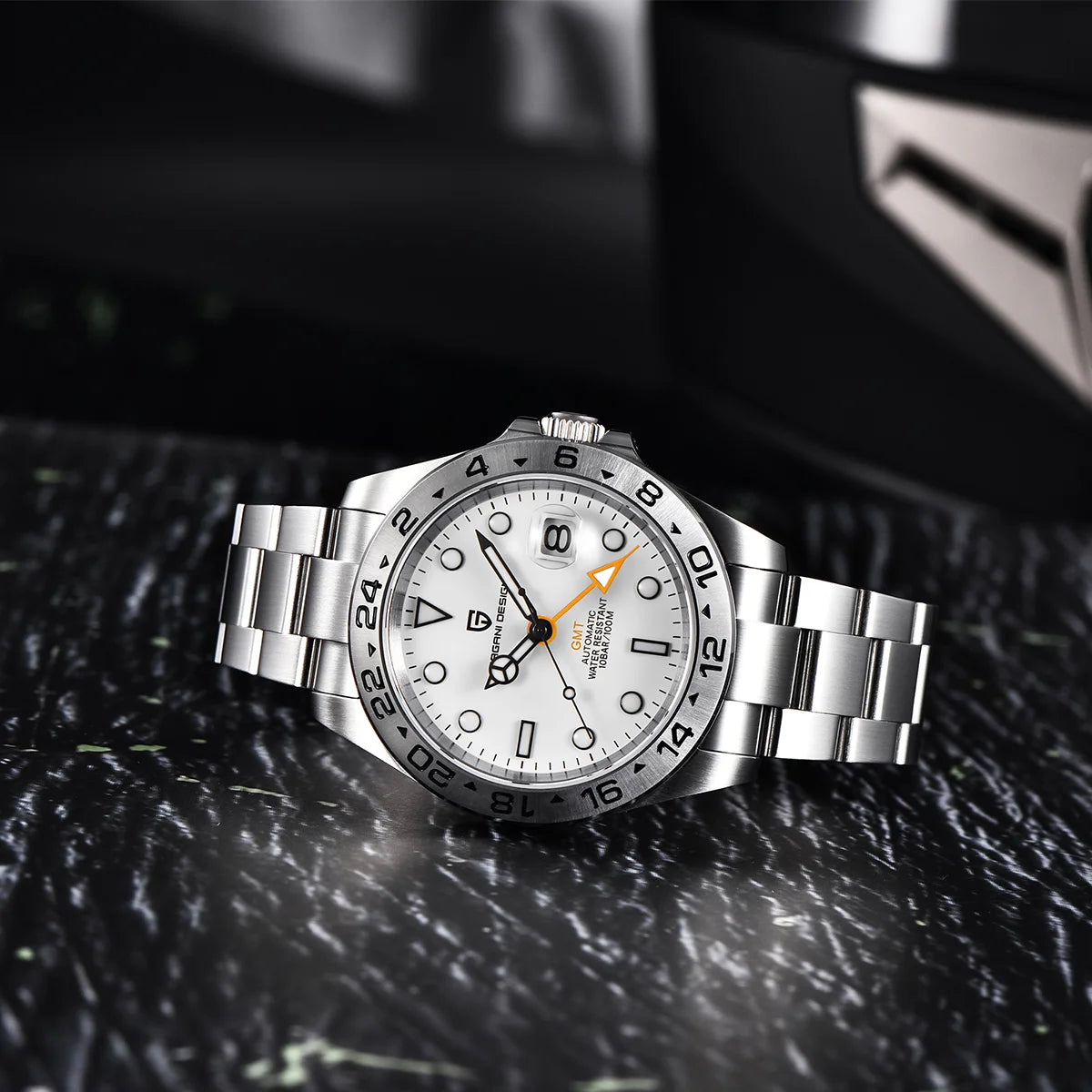 Relógio de mergulho masculino Pagani Design 2026 novo, 42mm, safira, mecânico automático GMT, impermeável 100m PD1682