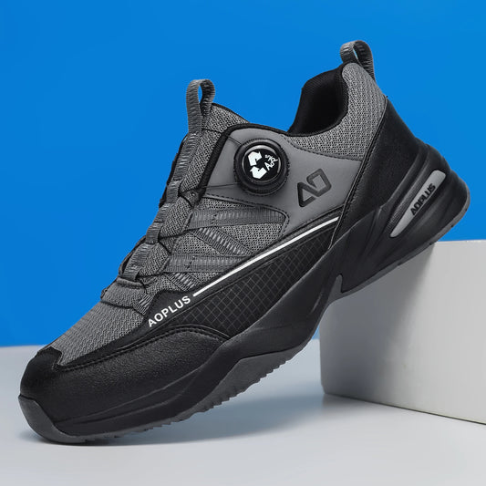 Nuevos zapatos de senderismo de moda, calzado deportivo casual para hombre cómodo y transpirable, zapatos para caminar al aire libre, colores negro y gris