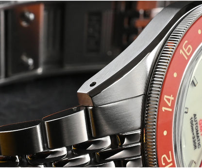 Orologio da uomo automatico San Martin 39.5mm Limited Edition con quadrante Full Lume, NH34 GMT, data a ore 6, 10Bar, Kol Saati di lusso SN0116W