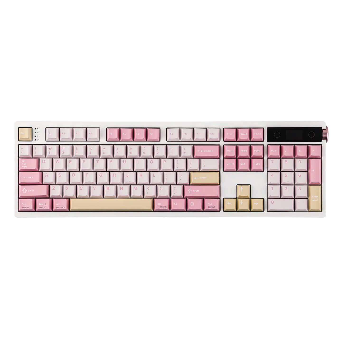Teclado Mecânico EPOMAKER TH108 PRO 100% Full-Size Hot-Swap com Fio/BT/2.4Ghz sem Fios, Ecrã, Botão Rotativo e Bateria de 10000mAh